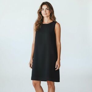 H&M Black Sleeveless Shift Dress | Casual Tunic Dress | LBD